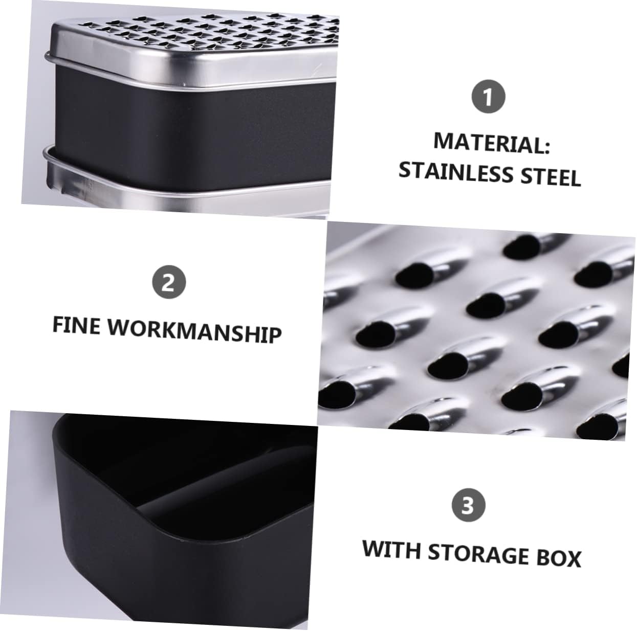 Didiseaon 1pc Grater with Storage Box Multifunctional Kitchen Gadget for Shredding Vegetables and Cheese Peeling Tool for Potatoes and More