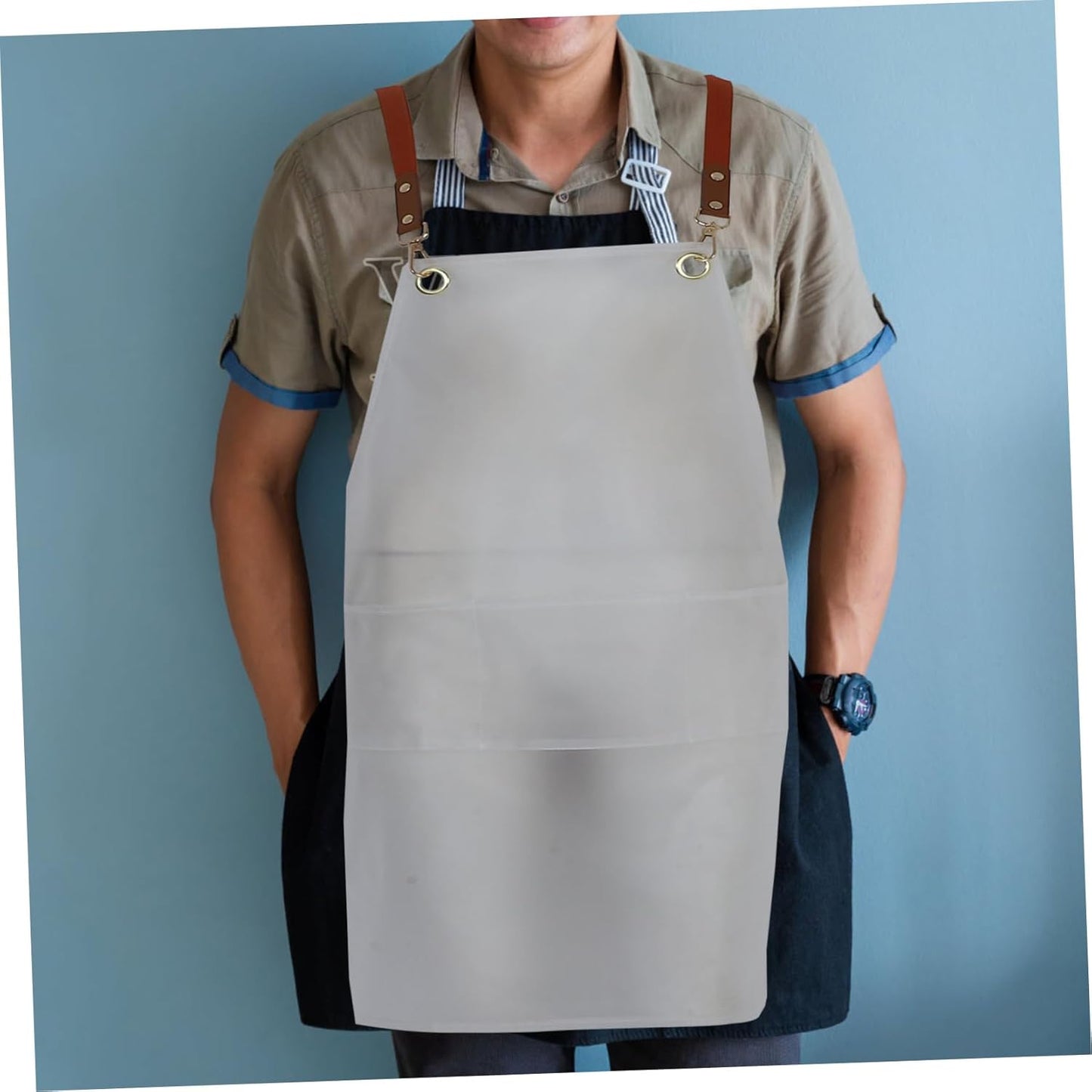 BELLIFFY Oil Apron for Art Studios Kitchens Workshops Adjustable Transparent Design for Stain Protection Stylish Functional Apron for All Cooking