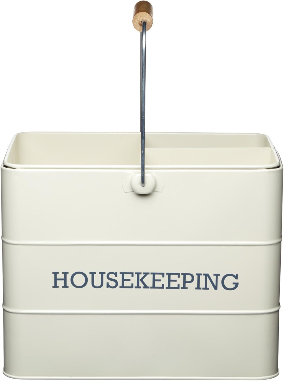 KitchenCraft Living Nostalgia Metal Cleaning Caddy, 33 x 21 x 26 cm - Antique Cream