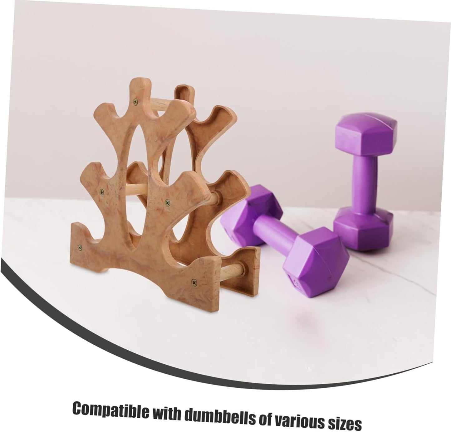 Totority Dumbbell Rack for Home Gym Heavy Duty Stand for Dumbbells Kettlebell Storage Space-saving Organizer Easy Assembly Stylish Design Versatile Equipment Holder