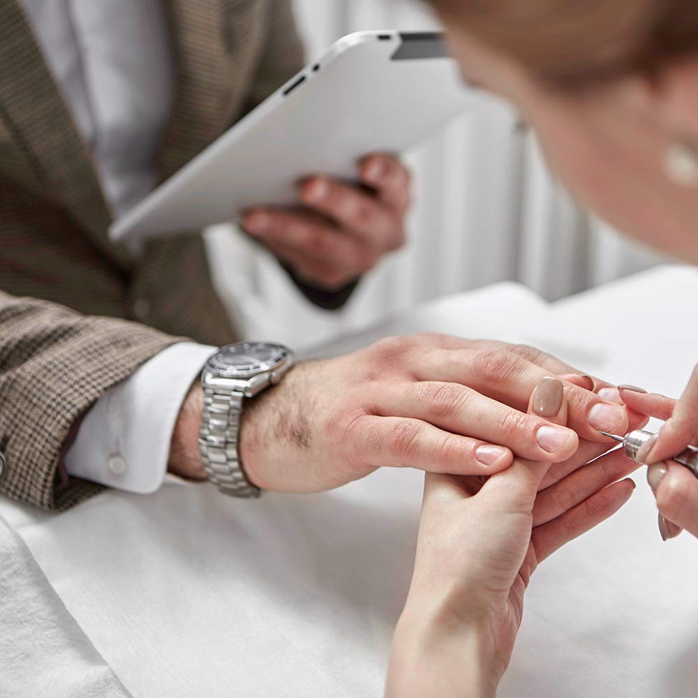 ForPro Professional Collection Premium Nail Care Towels for Manicures and Pedicures, Lint-Free, Disposable with Poly Back, 12" x 16", 50-Count