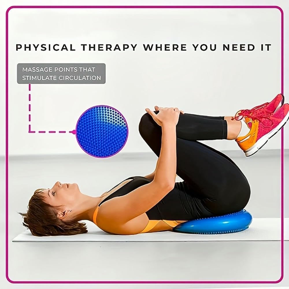 ZBDZSW 1 pz. Piastra per Massaggio a Tinta Unita Disco per Equilibrio Yoga Migliora la Postura Seduta Allenamento per la Forza del Core Attrezzatura per Allenamento Fitness