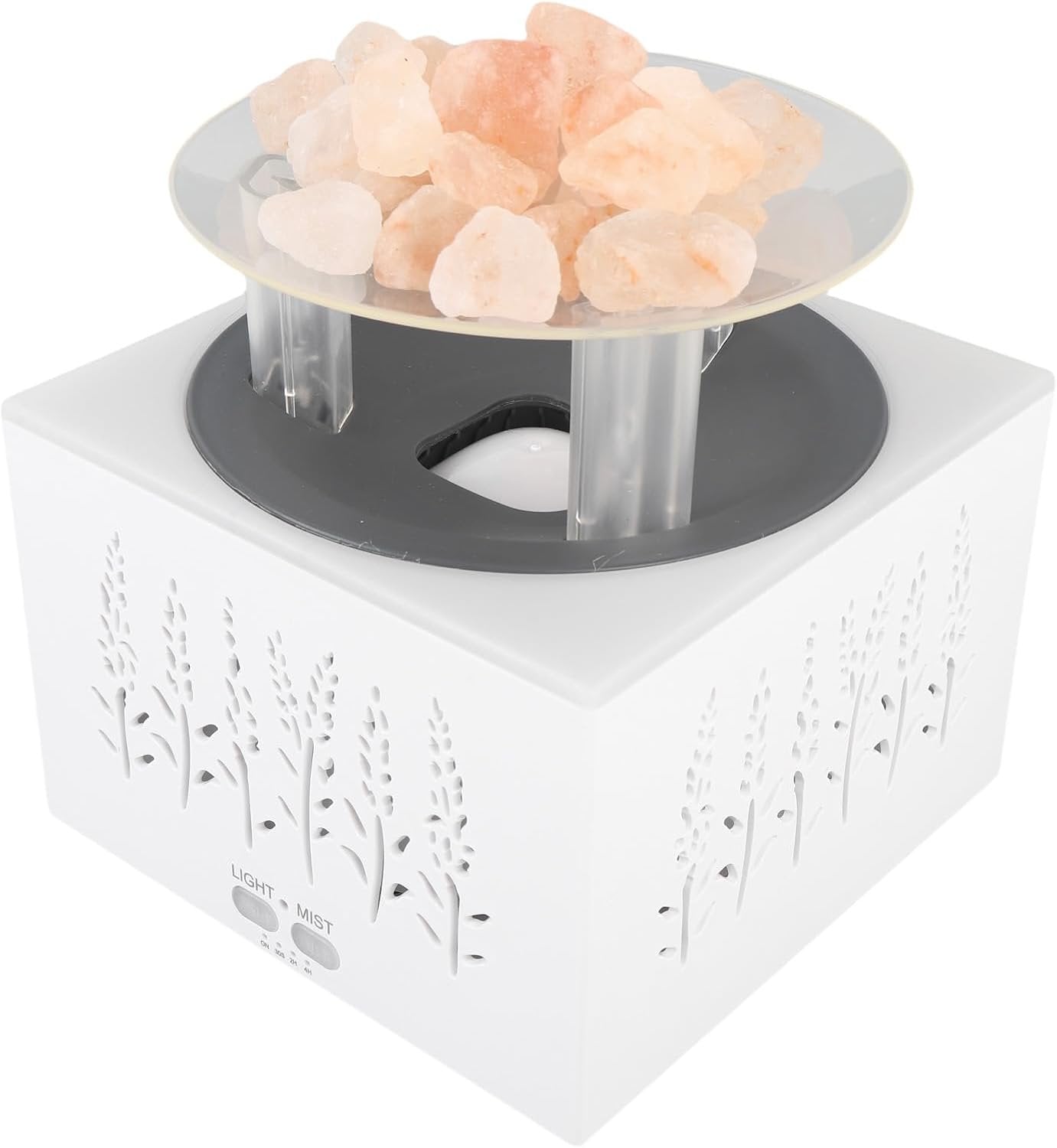 Smart Humidifier Diffusers 3 in 1 Air Purifier with Colorfule Lamp Auto Shut Off Remote Control Cool Mist Aromatherapy Diffuser for Home Bedroom Smart Humidifier 400ml Desk (EU Plug 100-240V)