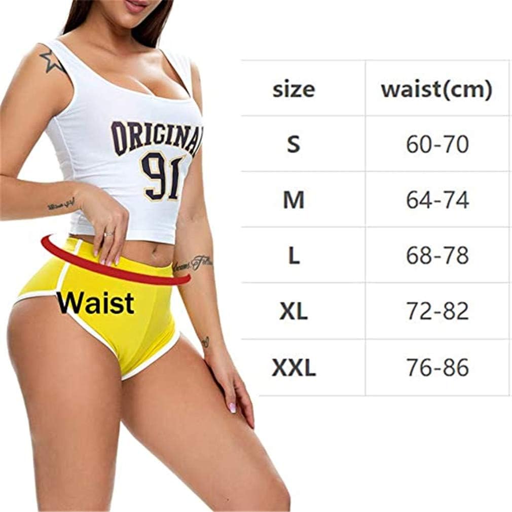 ZHER-LU Women's Mini Sport Shorts, Comfortable Elasticity Slip Shorts,Running Sports Yoga Cycling Shorts, Workout Gym Tummy Pants Leggings