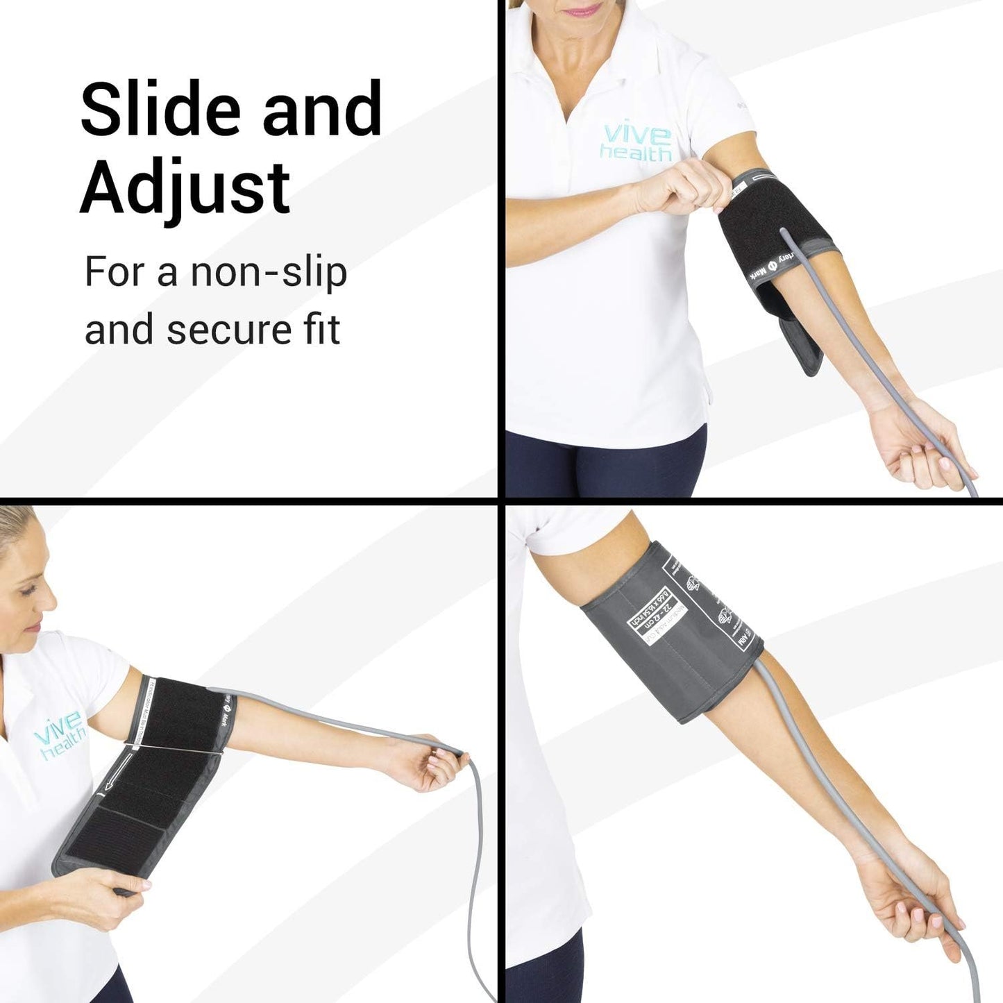 Vive Precision Replacement Wrist Band for Automatic Blood Pressure Monitor and Digital Machine, Arm Circumference 6-9.5 Inch for Adults, Elderly, Elderly (Small)