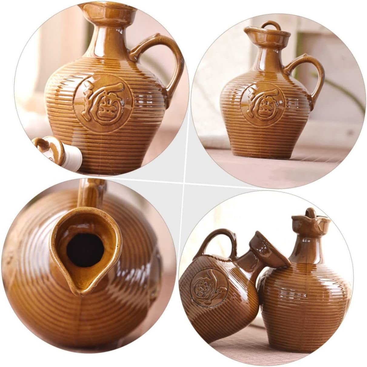 GALPADA caraffa Gadget casa oggettistica casa boracce Borraccia Stich boraccia Smalto retrò Moderno Porcellana brocche brocca di Vino Portatile bollitore per Vino Domestico Ceramica