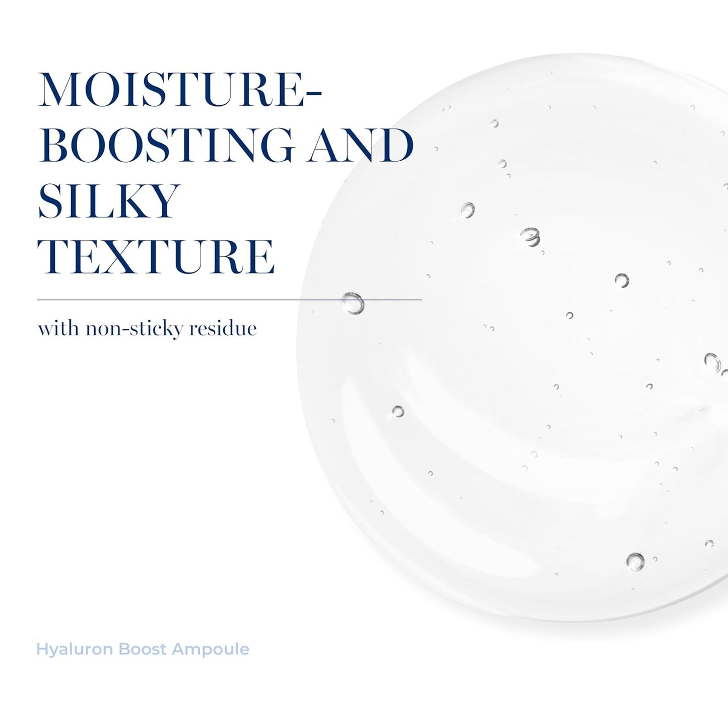 Hyaluron Boost Ampoule 1.52 fl. oz. I Hydrating & Plumping Serum with Hyaluronic Acid, Pairs Well with Vitamin C & Retinol Serum, Non-greasy, Hypoallergenic