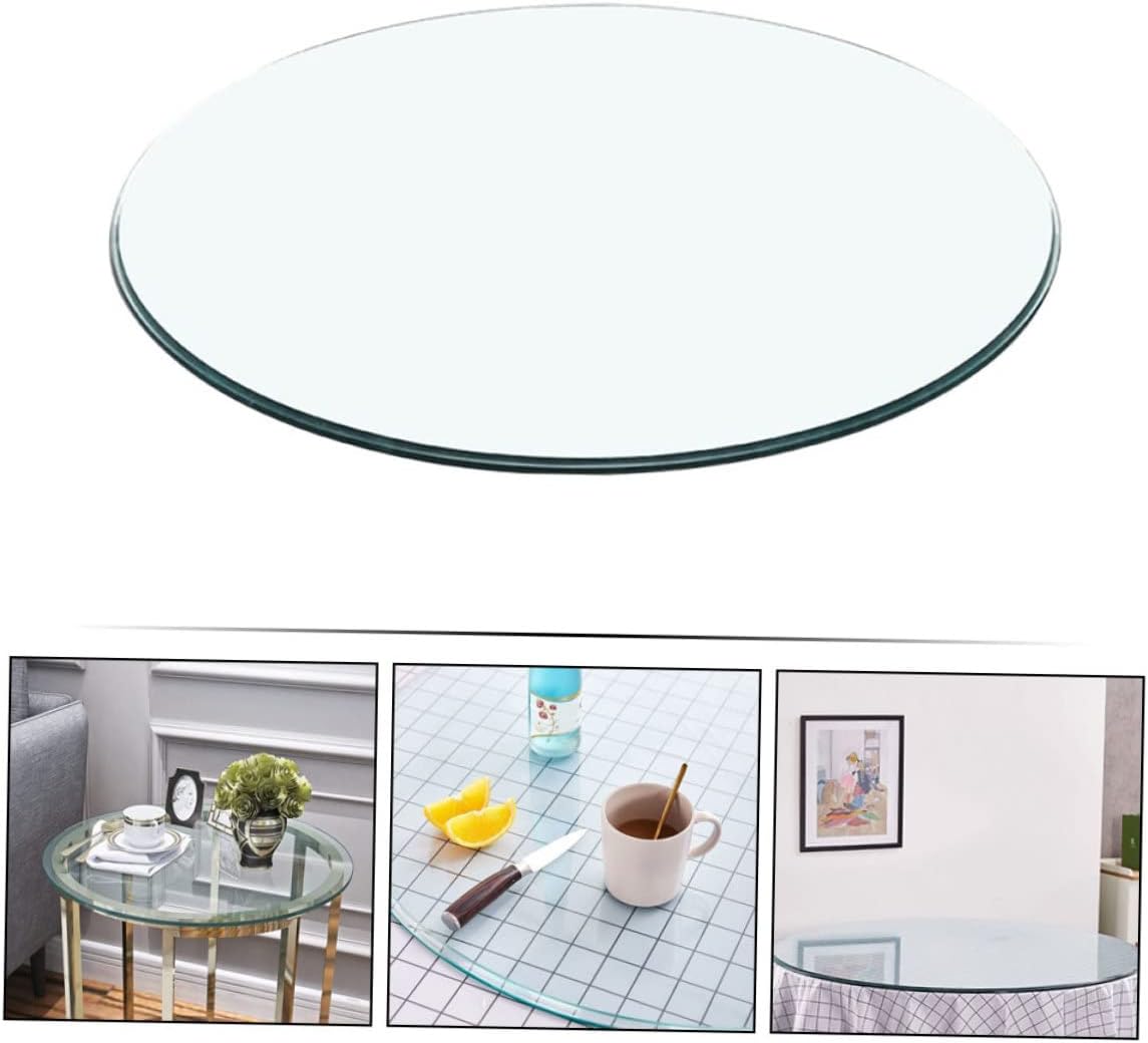 GRIRIW Thickened Tempered Glass Table for Dining/Kitchen Modern Table Shatterproof Easy Clean