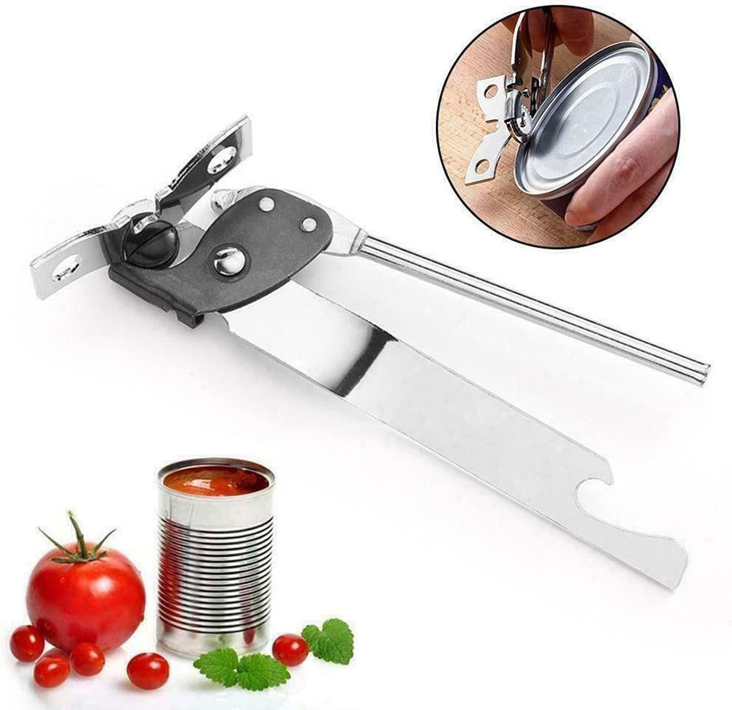 Manual Can Opener Kitchen Tools DIY Can Opener Side Gadgets Cordless Bottle Opener (as shown, One Size)