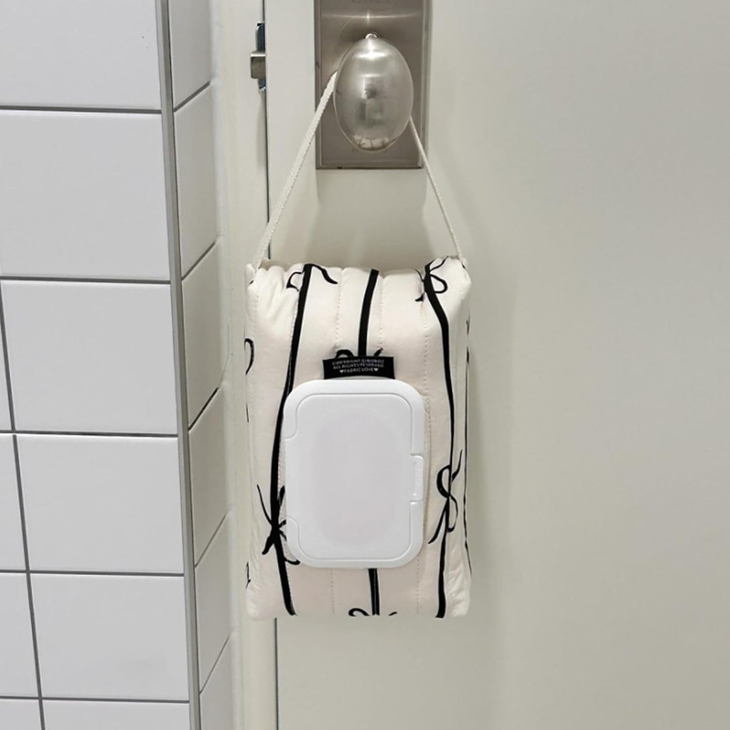 Wet Wipe Holder Bag | Wipe Container Dispenser Storage Bag | Travel Wet Wipe Pouch, Cotton Bag Baby Wipes Container, Bow Stripes Storage Organizer, Baby Wipe Case