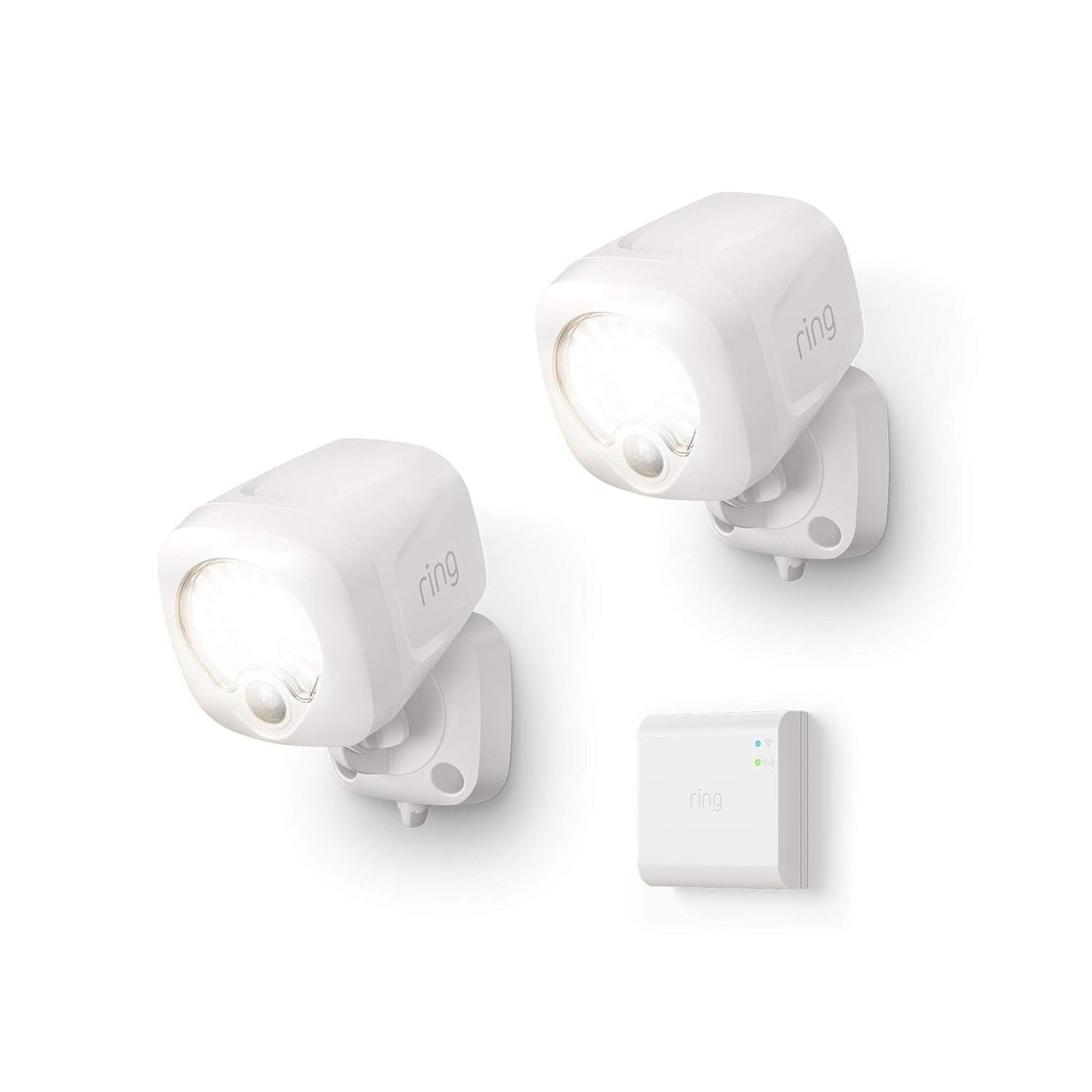Ring Smart Lighting – Spotlight, Battery-Powered, Outdoor Motion-Sensor Security Light, White (Starter Kit: 2-pack)