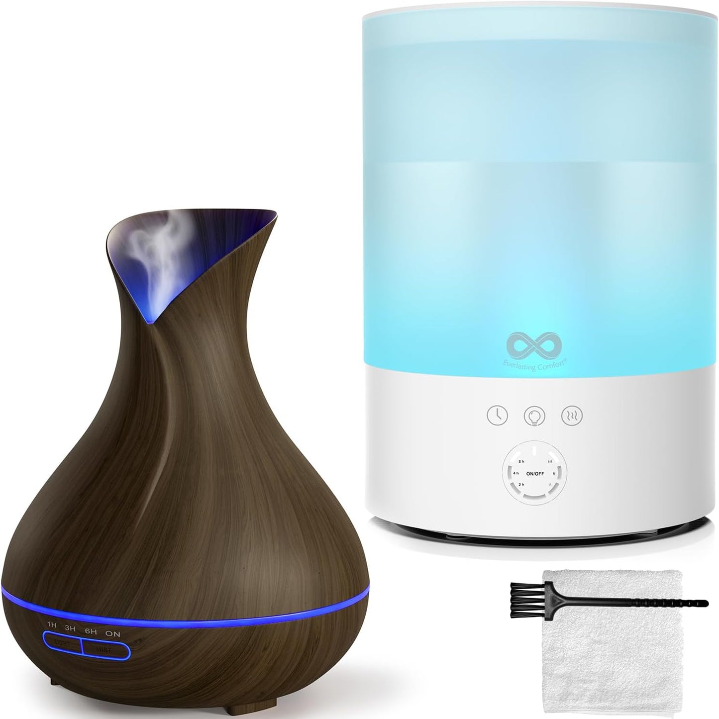 2.5L Top Fill Humidifier & Essential Oil Diffuser Bundle– Create a Peaceful Atmosphere with Cool Mist & Aromatherapy – Quiet Operation and Auto Shut-Off