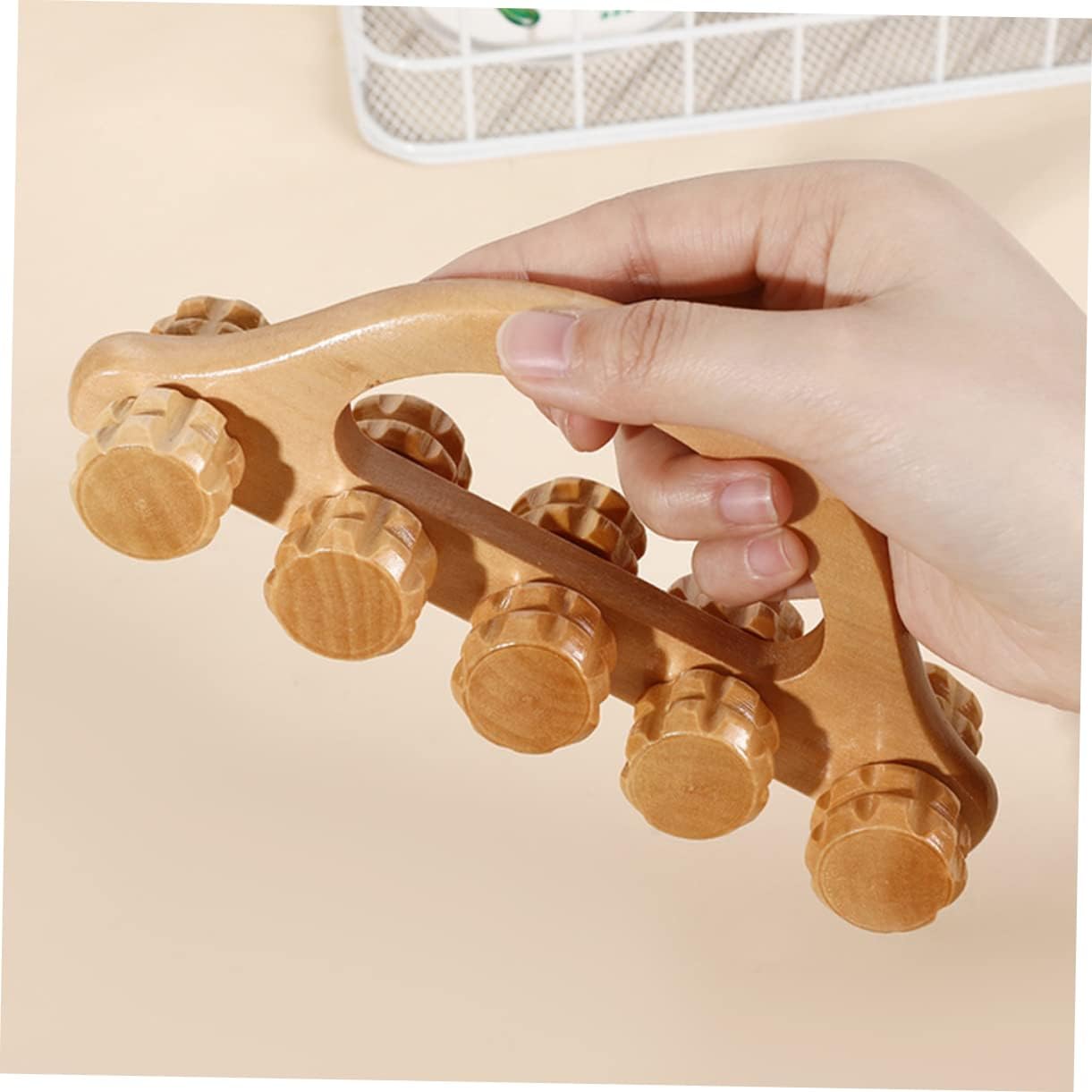 VALICLUD massaggiatore massaggiante manuale muscolare muscoli palla portatile massaggio a strumento manuale per massaggi accessori per massaggi tenuto in mano di legno