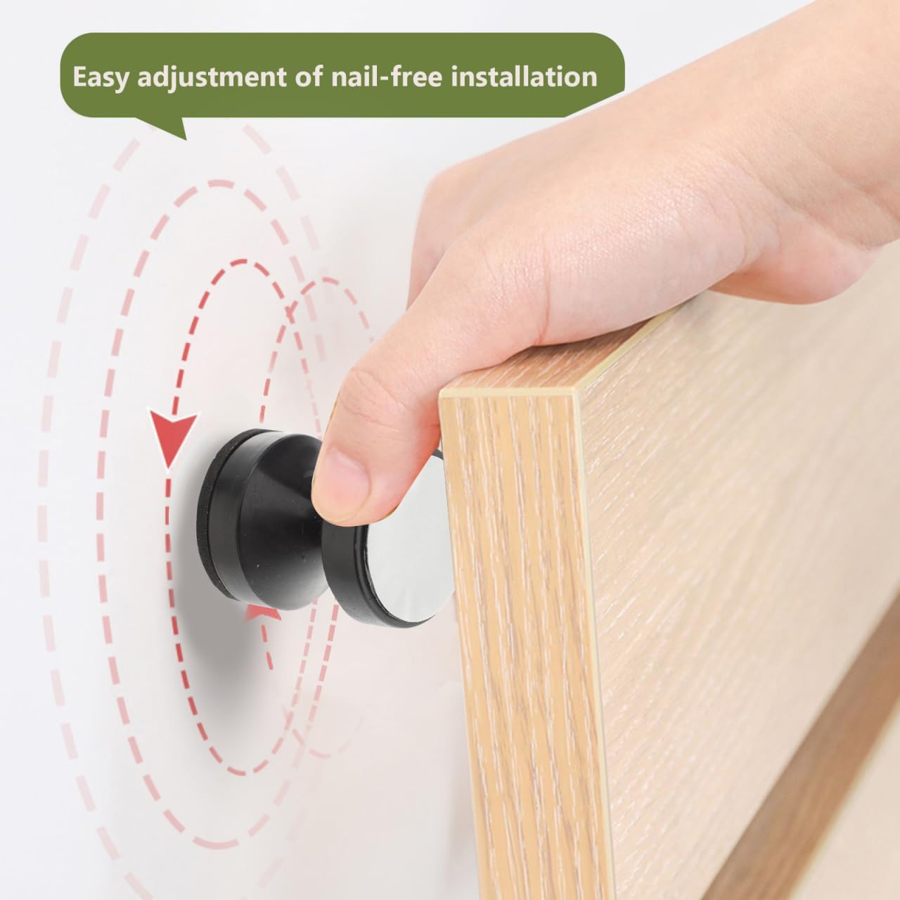 Amosfun 2Pcs Adjustable Headboard Stopper Threaded Bed Frame Anti-Shake Tool Head Board Stabilizer Pad Support S