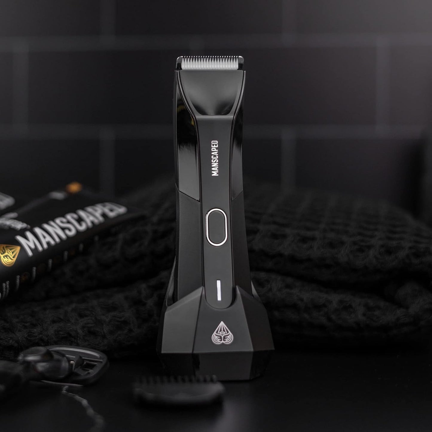 MANSCAPED™ Nuts and Bolts 4.0, Men's Grooming Kit, Includes The Lawn Mower™ 4.0 Ergonomically Designed Powerful Waterproof Trimmer, The Crop Preserver™ Ball Deodorant and Disposable Shaving Mats