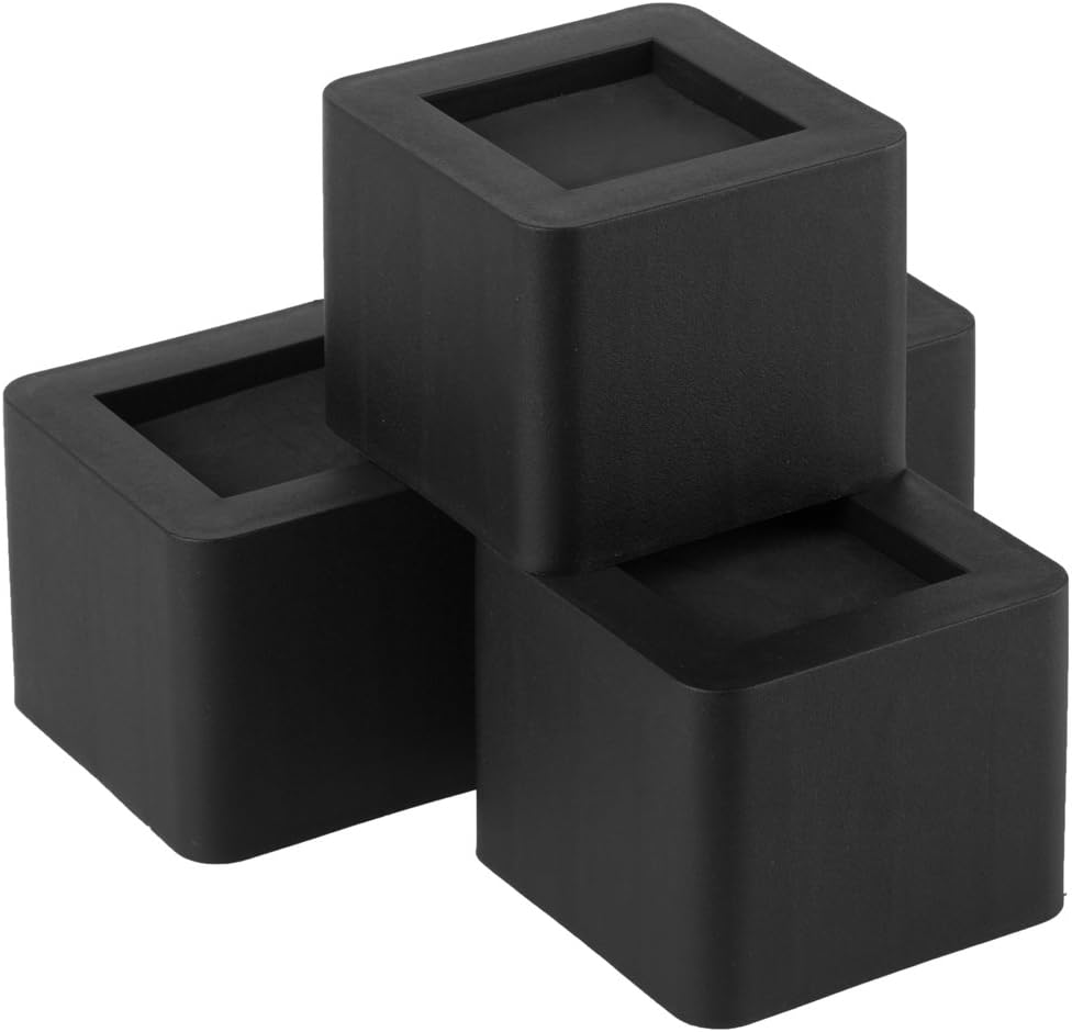 Uping Bed Risers, Adjustable Table Risers or Furniture Risers | Add Height of 8.5 cm (4 Pieces, Black)