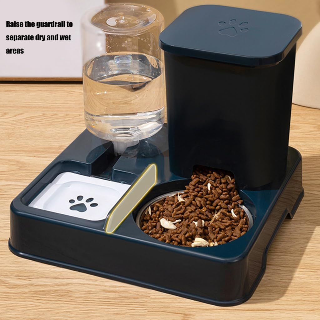 Alimentatore per alimenti di grande capacità 2 in 1 Dispenser d'acqua e ciotola per cibo per cani di piccola taglia Alimentatore automatico per irrigazione quotidiana alimentazione