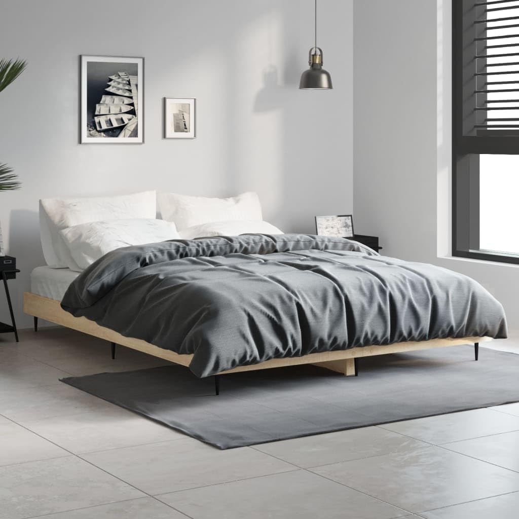 Lechnical Giroletto Rovere Sonoma 140x190 cm in Legno Multistrato,Mobili,Letti e Accessori,Letti e telai per Letti