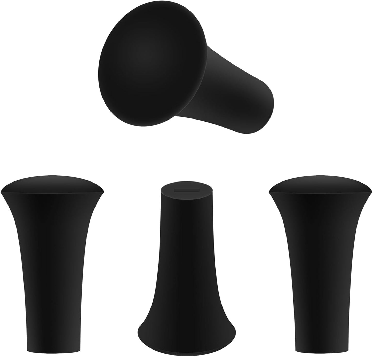 iSaddle Rubber Cap for X-Grip Mount Holder Compatible With RAM Bicycle Motorcycle Phone Holder Stand - Non-Slip Bracket Replacement (4PCS Black)