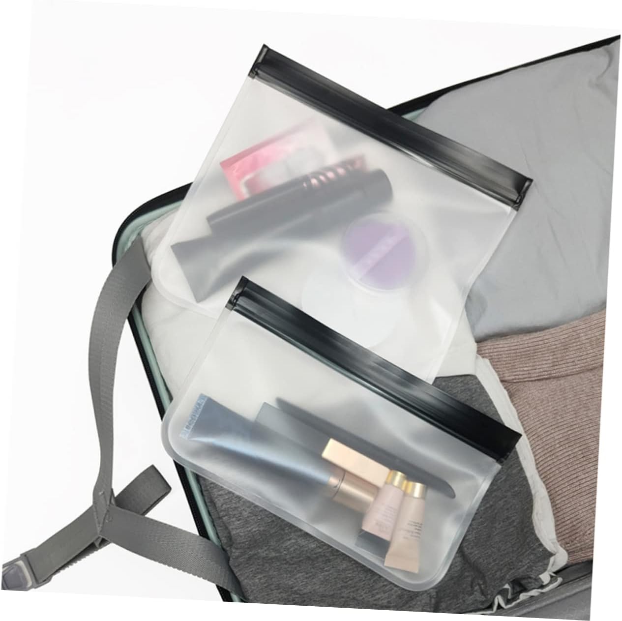 NULYLU Travel Makeup Bag 3pcs Portable Storage Pouches for Toiletries Cosmetics Accessories Waterproof Compact Durable Perfect for Travel Outdoor