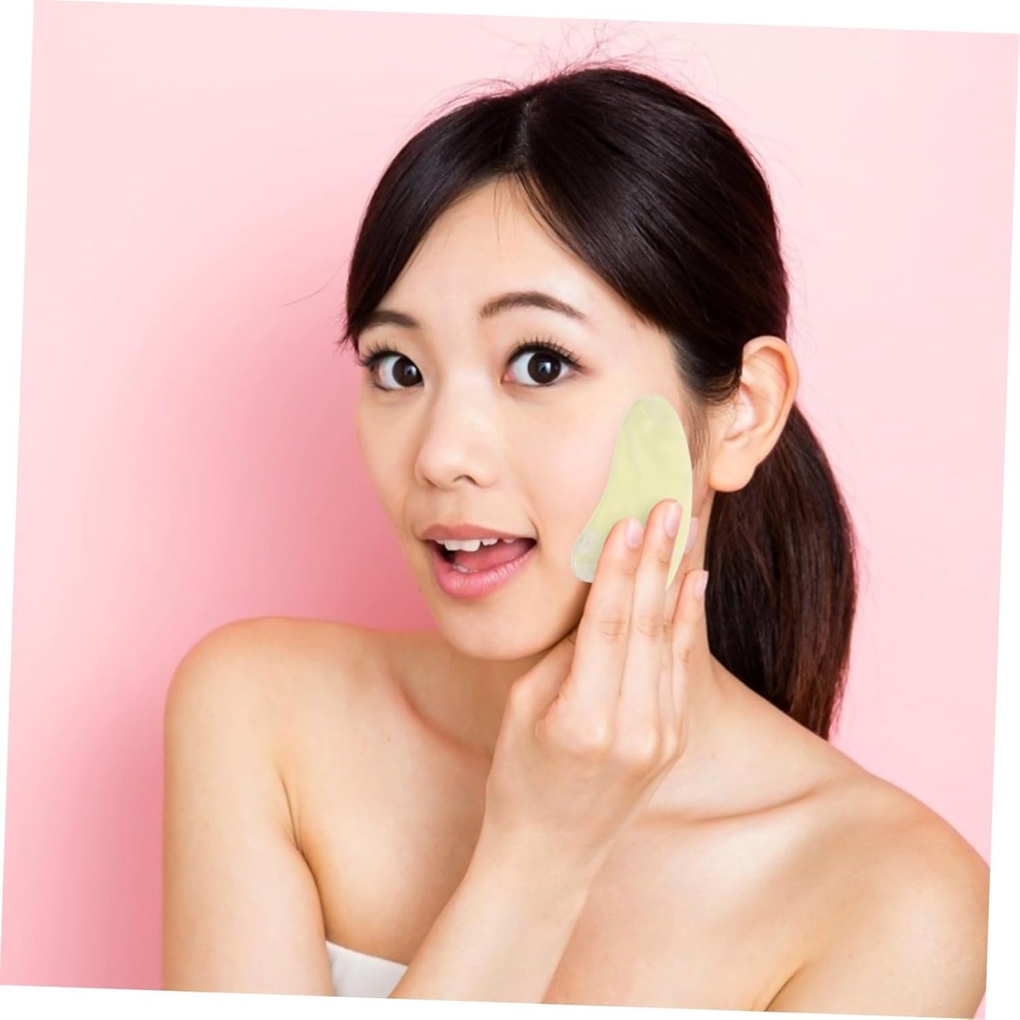 HIAKDOFT 1Pc Jade Scraping Board for Facial Massage Plate for Relief Skin Practical Self Care Tool for Daily
