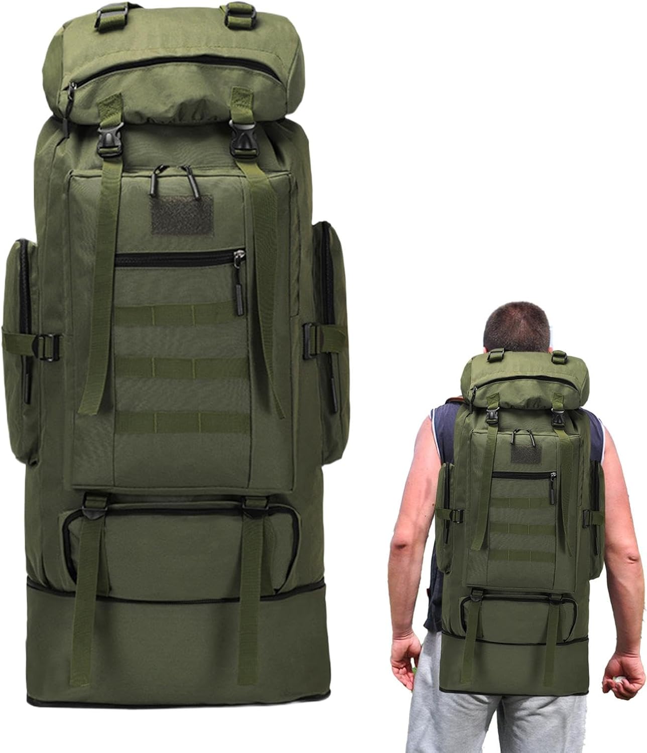Iouyjiu Waterproof Travel Backpacking | Large Capacity Outdoor Rucksack | Multi-Functional Backpacking Bag for Trekking, Hiking, Cycling, Climbing & Camping | Durable Travel Gear for Adventurers