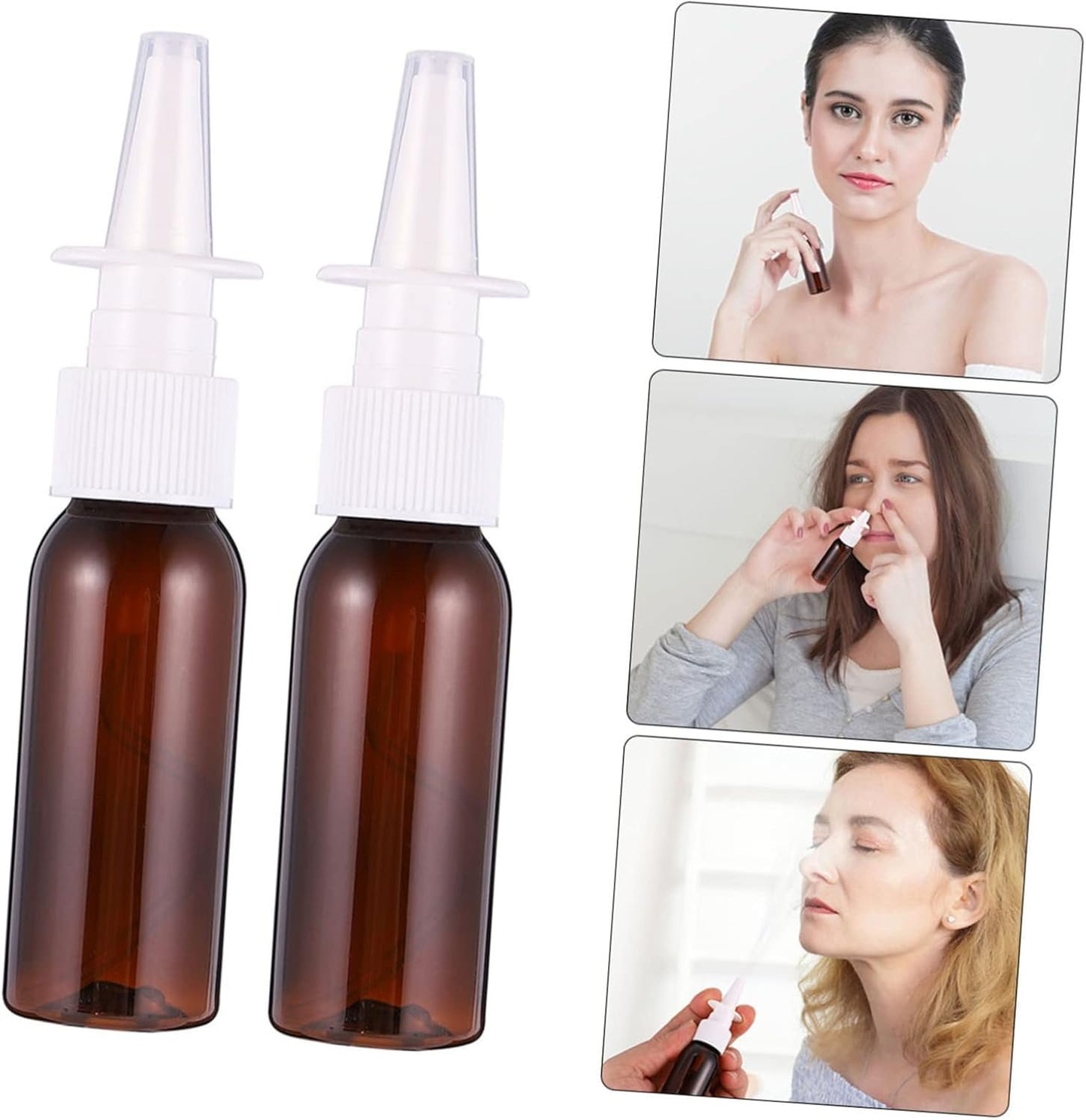 WOONEKY 8Pcs Bottles Reusable Ergonomic Design Material for Essential Oils Saline Perfumes and Facial Misting Leak Resistant and Comfortable Use