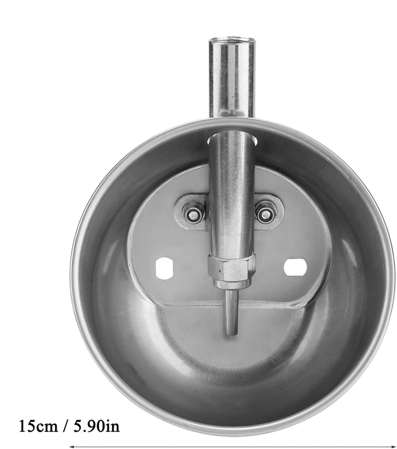 Waterer, Stainless Steel Automatic Water Bowl Piglets Drinking Bowl Water Trough for Livestock Small Horse Cattle Goat (15cm)