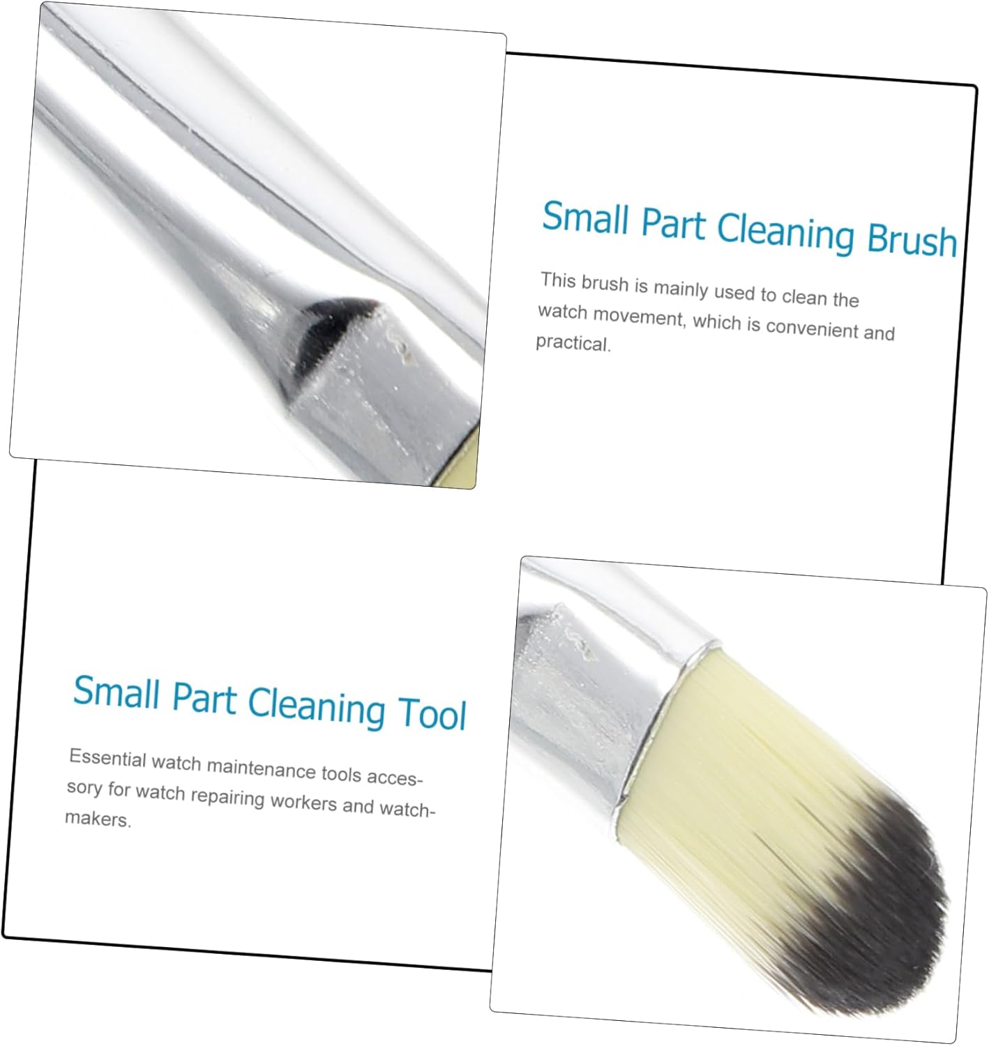 Luxshiny 2Pcs Watch Cleaning Brush Parts Cleaning Tools for Watch Repair Soft Brushes with Comfortable Handle Essential Supplies for Watchmakers and Repair