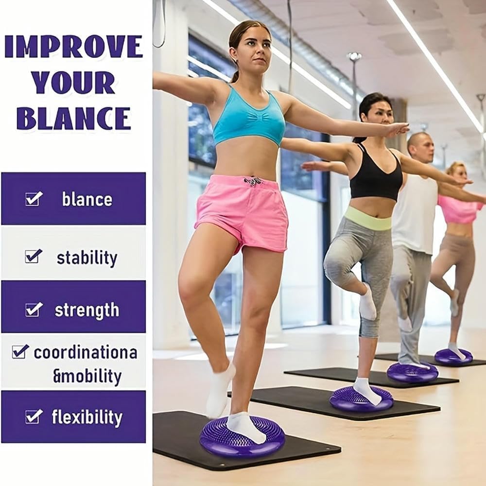 ZBDZSW 1 pz. Piastra per Massaggio a Tinta Unita Disco per Equilibrio Yoga Migliora la Postura Seduta Allenamento per la Forza del Core Attrezzatura per Allenamento Fitness