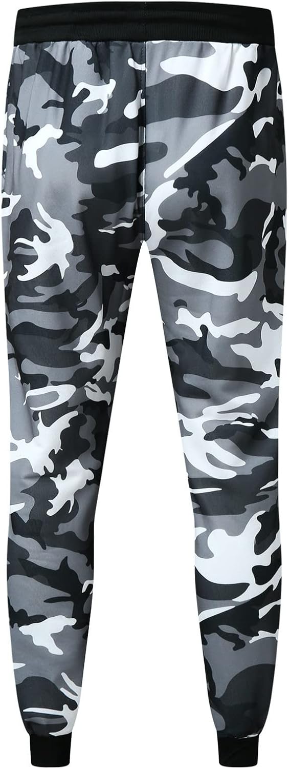Tech Pant Pantaloni Fitness Casual Shot Uomo Sport Camouflage Jogging Stampa Pantaloni Uomo Pantaloni Running Pant, Grigio, XXL