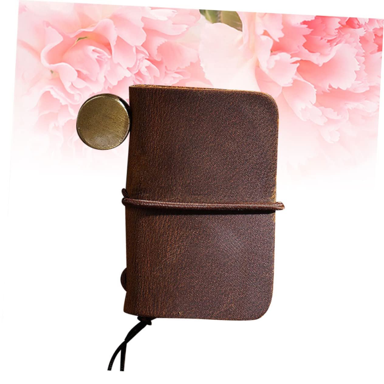 Uonlytech Mini Notebook for Students and Office Workers Practical Portable Stationery for Daily Use School Supplies for Writing Notes and Recording Plans Brown Cowhide Cover