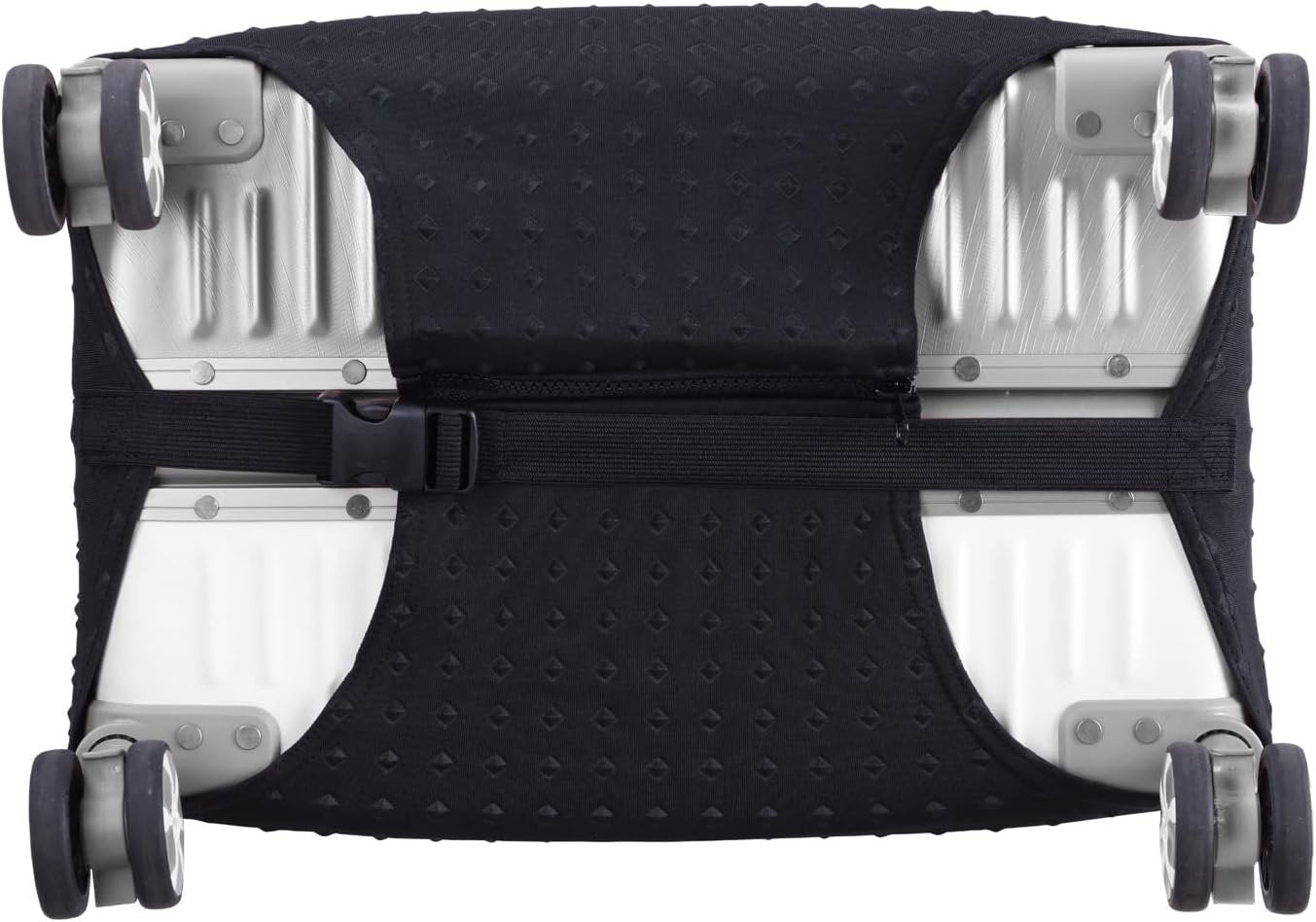 LEAFOREST Spandex Elastic Water Resistant Protective Travel Suitcase Cover Fits 19-32 Inch, Black, M, Dress Up