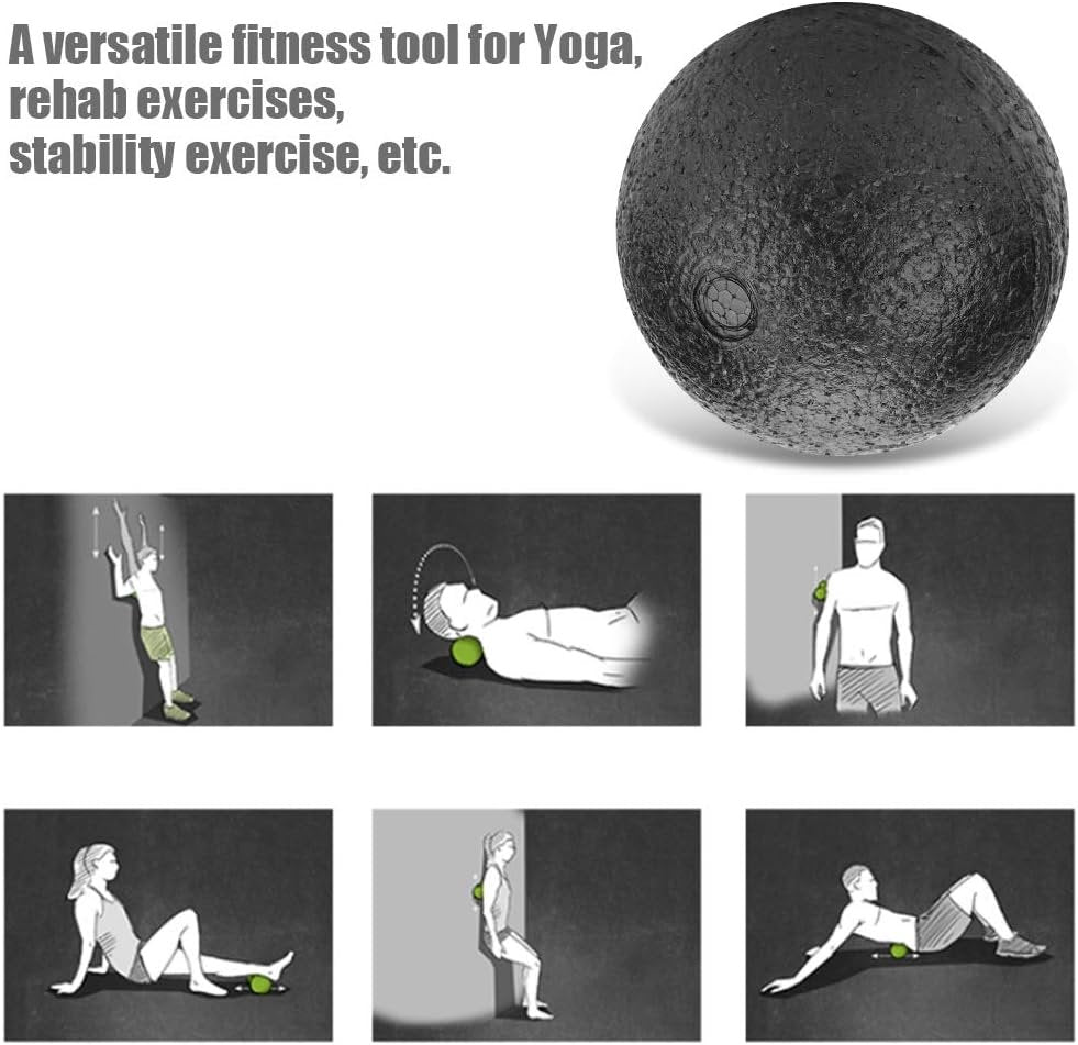 Culnflun Lacrosse Massage Ball, Yoga Roller Massage Ball for Back, Muscle Stress Relief Tool Yoga EPP Double Foam Ball for Myofascial Release, Trigger Point Therapy and Full Body Relax (10CM single ball)