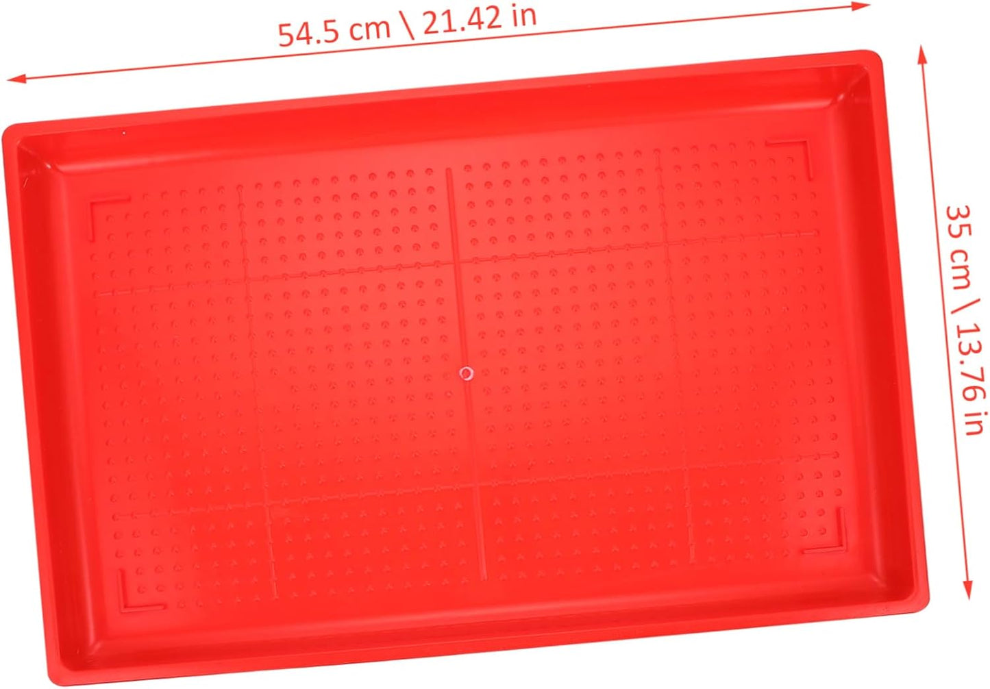 LOORGVEL Rectangle Feeding Tray for Chickens and Poultry Durable Food Holding Plate for Easy Feeding and Watering Lightweight and Corrosion Resistant Design