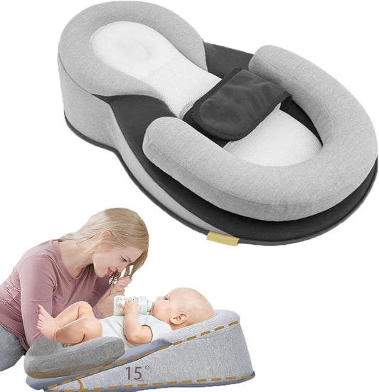 15° Anti-Choking Baby Lounger Pillow | Detachable Nursing Pillow for Newborns | Pregnant Mother Must-Have + Eco-Friendly Nursery + Portable Infant Support,Baby Lounger Pillow