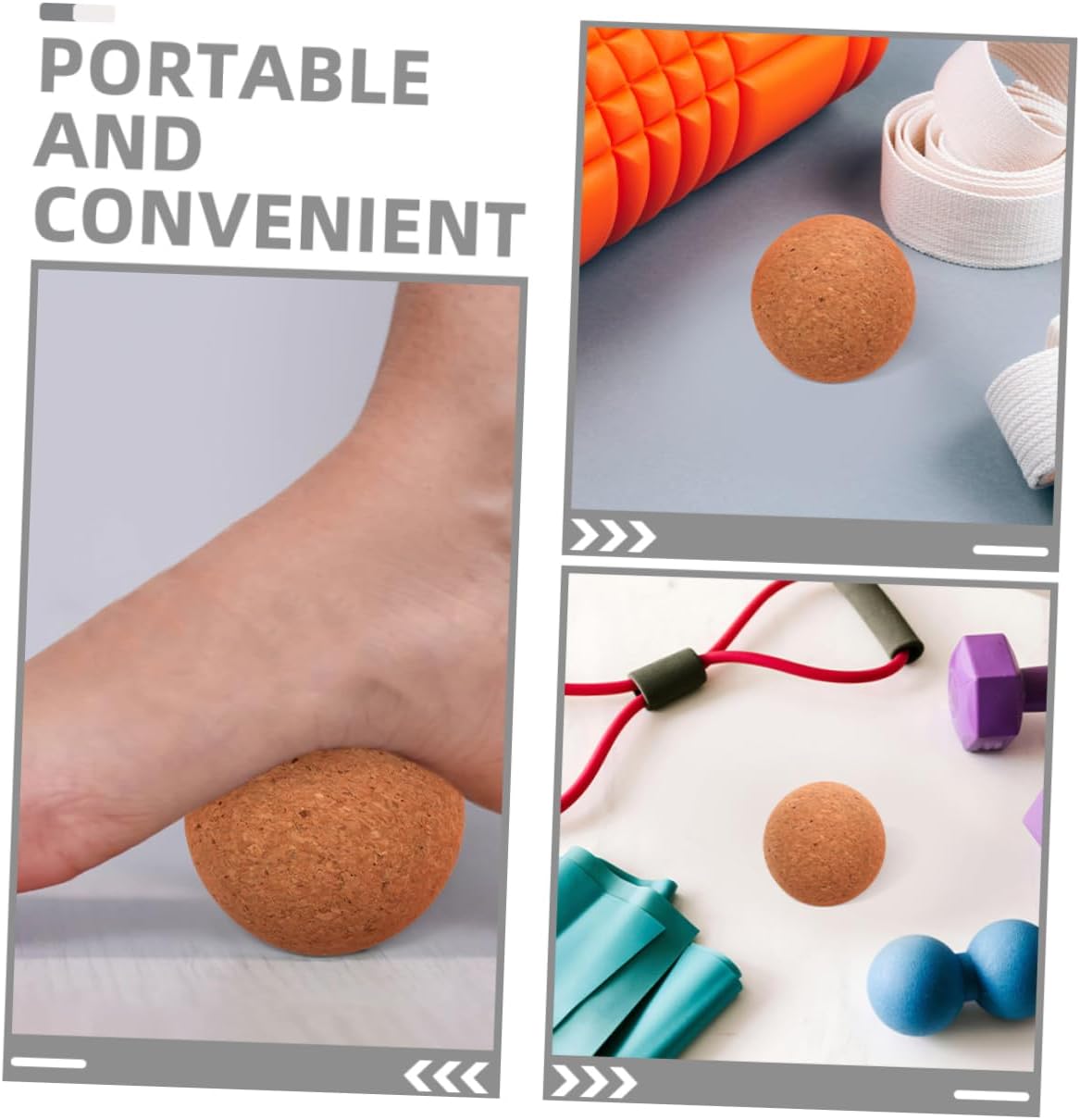 Mipcase palla da yoga muscolare per massaggio in sughero palla da massaggio in sughero palline da massaggio accessori per massaggi palla massaggiatore trucioli di sughero
