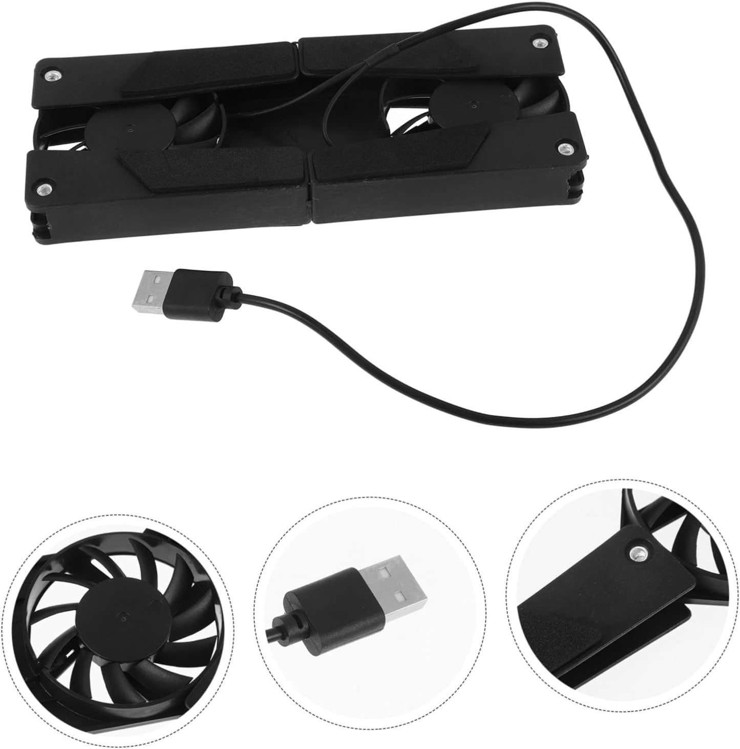 KALLORY Gaming Laptop Cooling Stand USB Powered Riser with Slip Feet for Laptops Efficient Air Cooling Design for Better Heat Dissipation Office