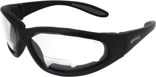 Global Vision Eyewear Hercules Bifocal 2.5 Magnification Anti-Fog Safety Glasses with EVA Foam, Clear Lens