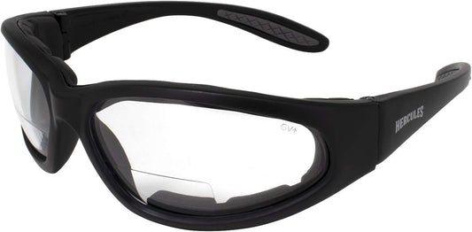 Global Vision Eyewear Hercules Bifocal 2.5 Magnification Anti-Fog Safety Glasses with EVA Foam, Clear Lens