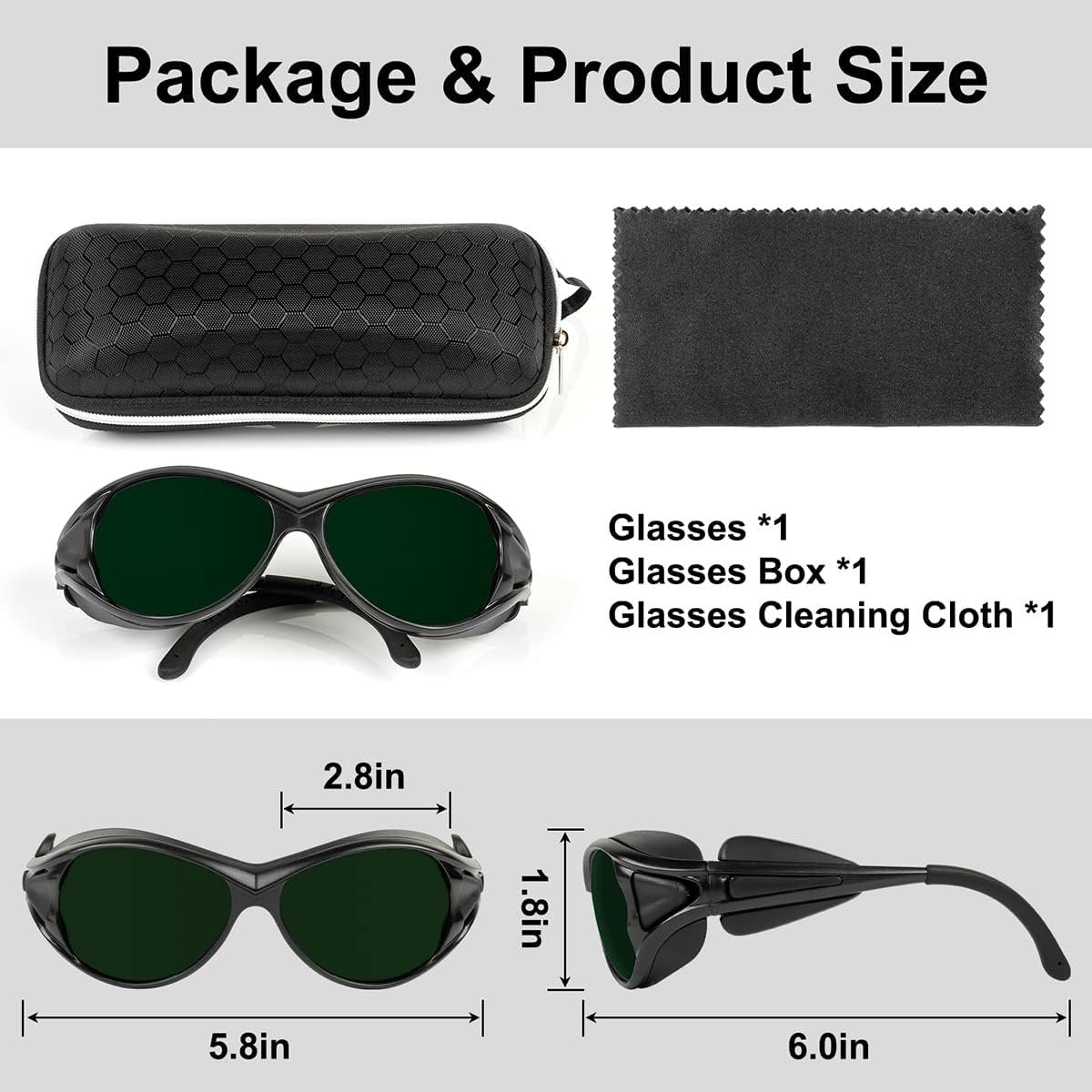 Dubofu Red Light Therapy Glasses, Tanning Glasses for Eye Protection, Medium