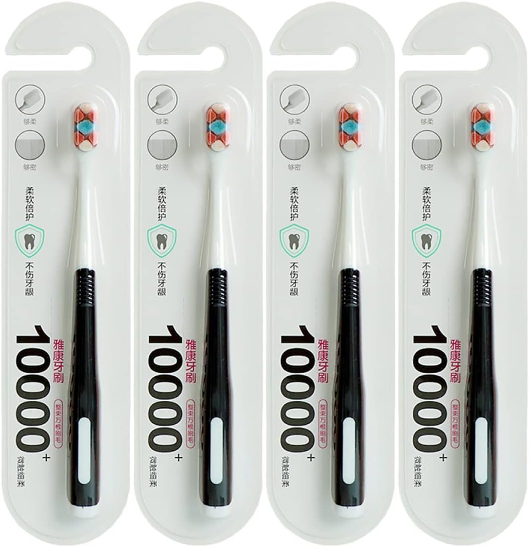 HAWILLOSCH Toothbrush 4pcs Gentle Toothbrush Heads Soft Brush Hair for Postpartum Oral Care Random Color