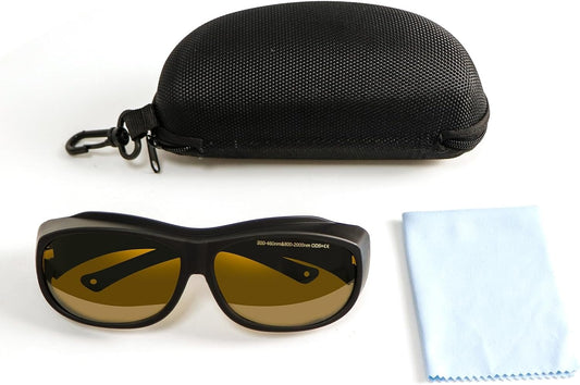 FONLAND Laser Safety Glasses for Laser Engraving Marking OD5+ 200-540nm & 800-2000nm Near Infrared Light, Blu, Green, UV Light Fiber Laser Goggles Eye Protection