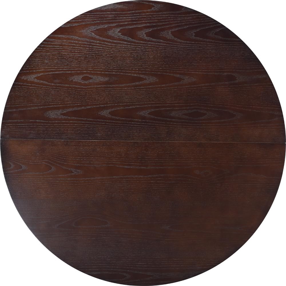 Soohow 47.2" Solid Wood Round Dining Kitchen Table for 4-6 People with Intersecting Pedestal Base