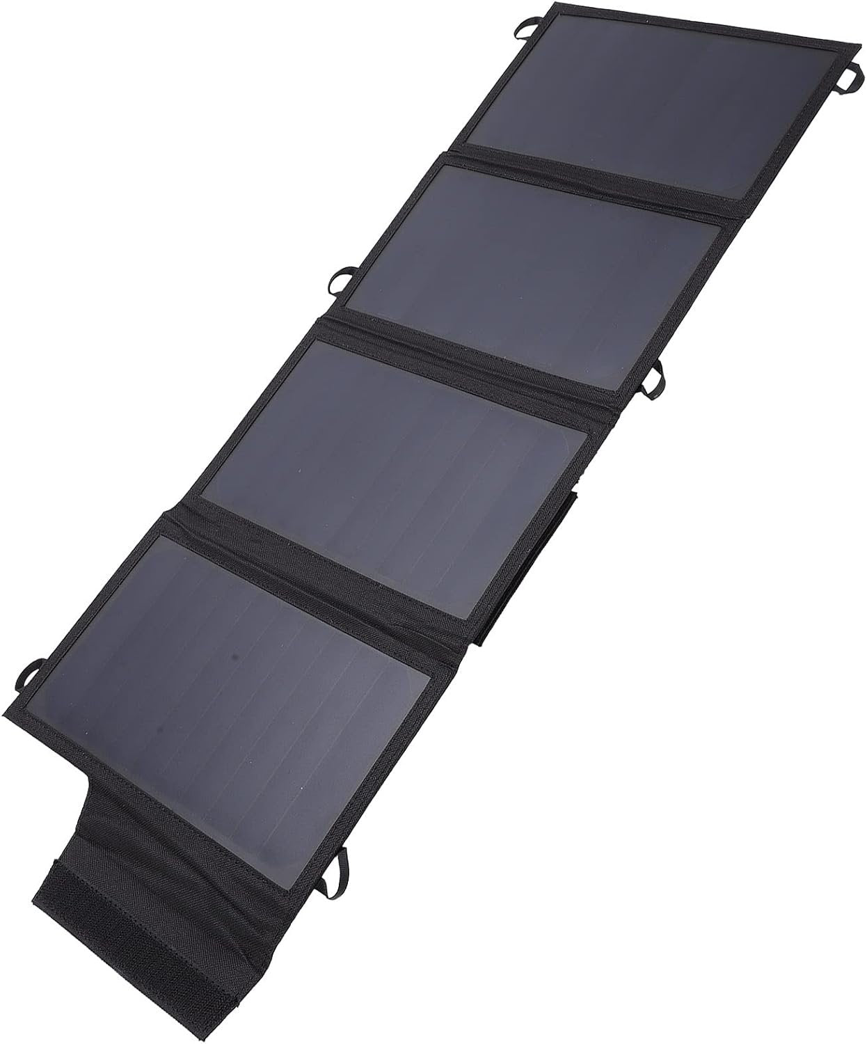 22W Portable Foldable Solar Power Bank Dual USB Charger Hiking Travel Camping