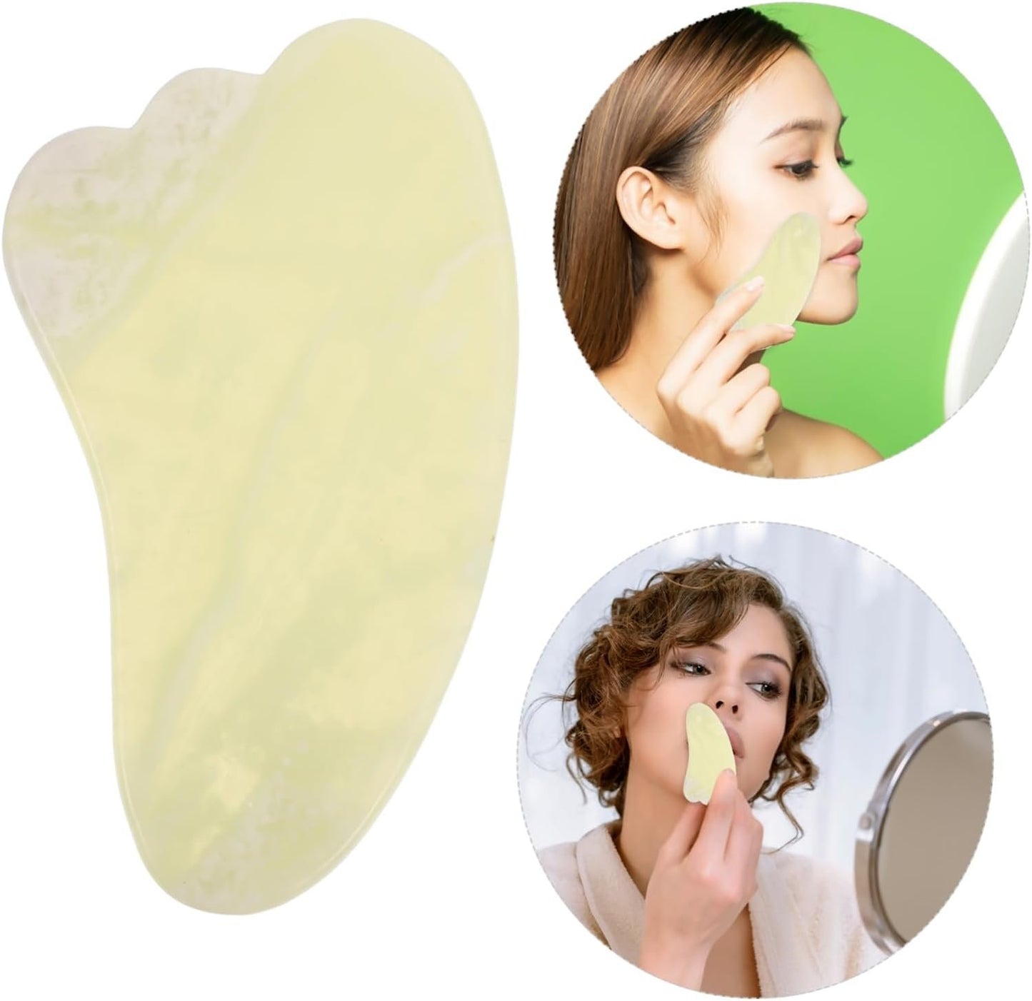 HOLIDYOYO 1Pc Jade Plate for Facial Massage Lightweight and Compact Massage Tool for Women for Tension Reduce