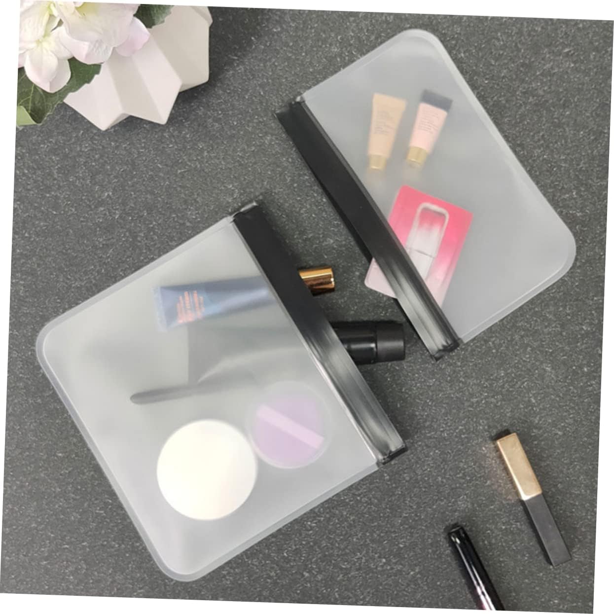 NULYLU Travel Makeup Bag 3pcs Portable Storage Pouches for Toiletries Cosmetics Accessories Waterproof Compact Durable Perfect for Travel Outdoor