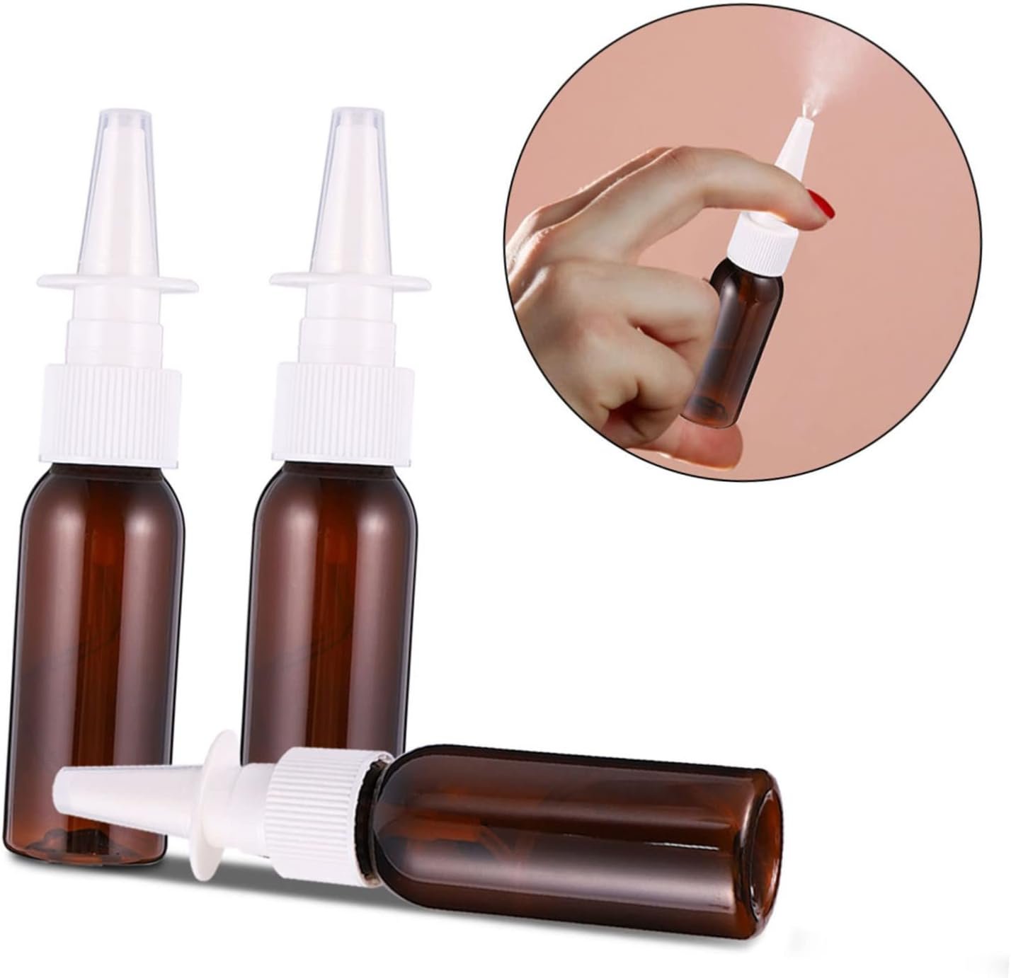 WOONEKY 8Pcs Bottles Reusable Ergonomic Design Material for Essential Oils Saline Perfumes and Facial Misting Leak Resistant and Comfortable Use
