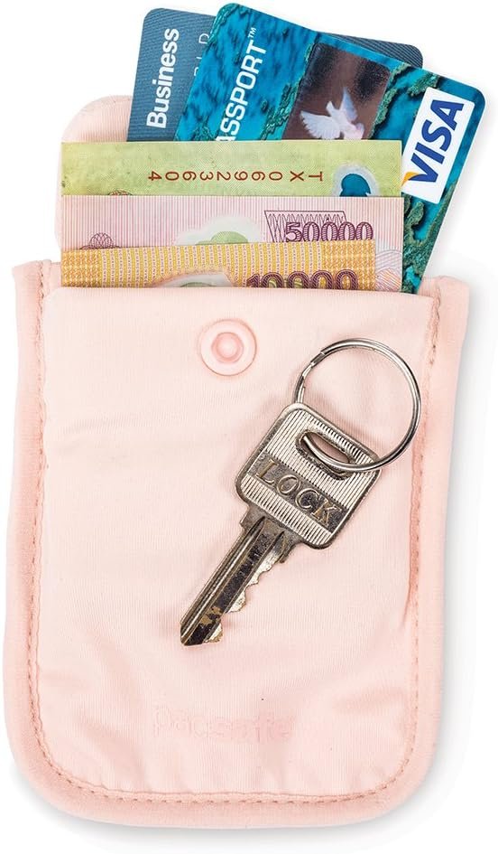 PacSafe Coversafe S25 Anti-Theft Secret Bra Pouch, Orchid Pink