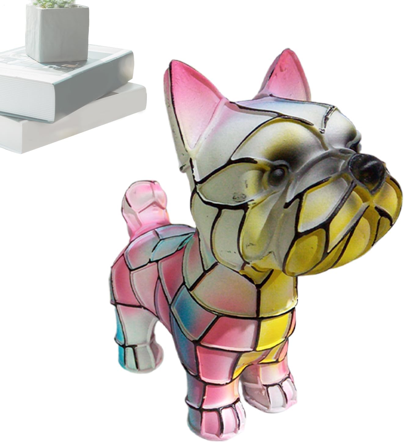 Aceirropy Table LED Light,Dogs Themed Bedside Night Resin Light - Rechargeable Ambience Lamp for Bedside Bedroom Shelf Living Room